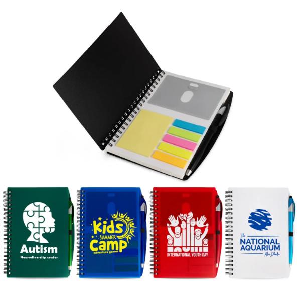 CUSTOM 5.5 x 7 Plastic Spiral Journal with Pen