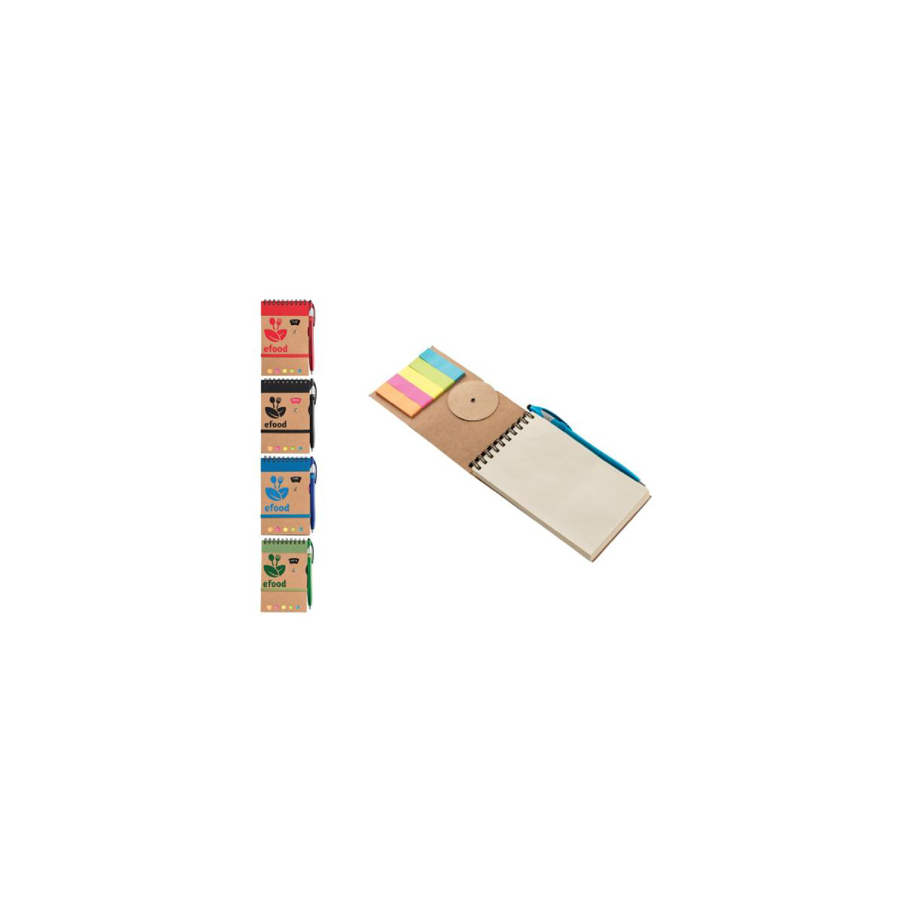 3.75 x 5.75 Cardboard Spiral Journal with Pen
