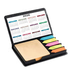 Leatherette Flip-Top Calendar Box with Sticky