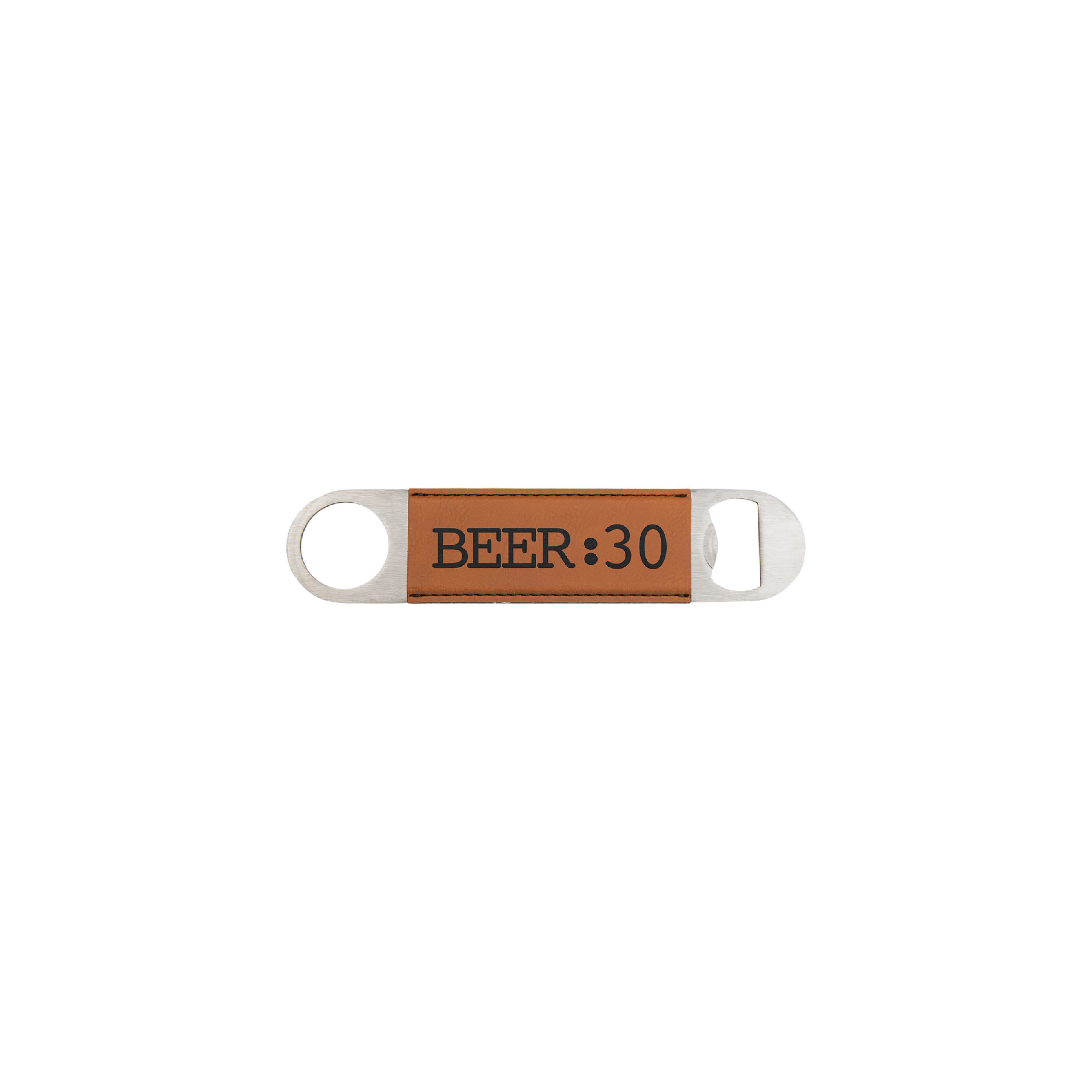 1 1/2" x 7" Bamboo Laserable Leatherette Bottle Opener