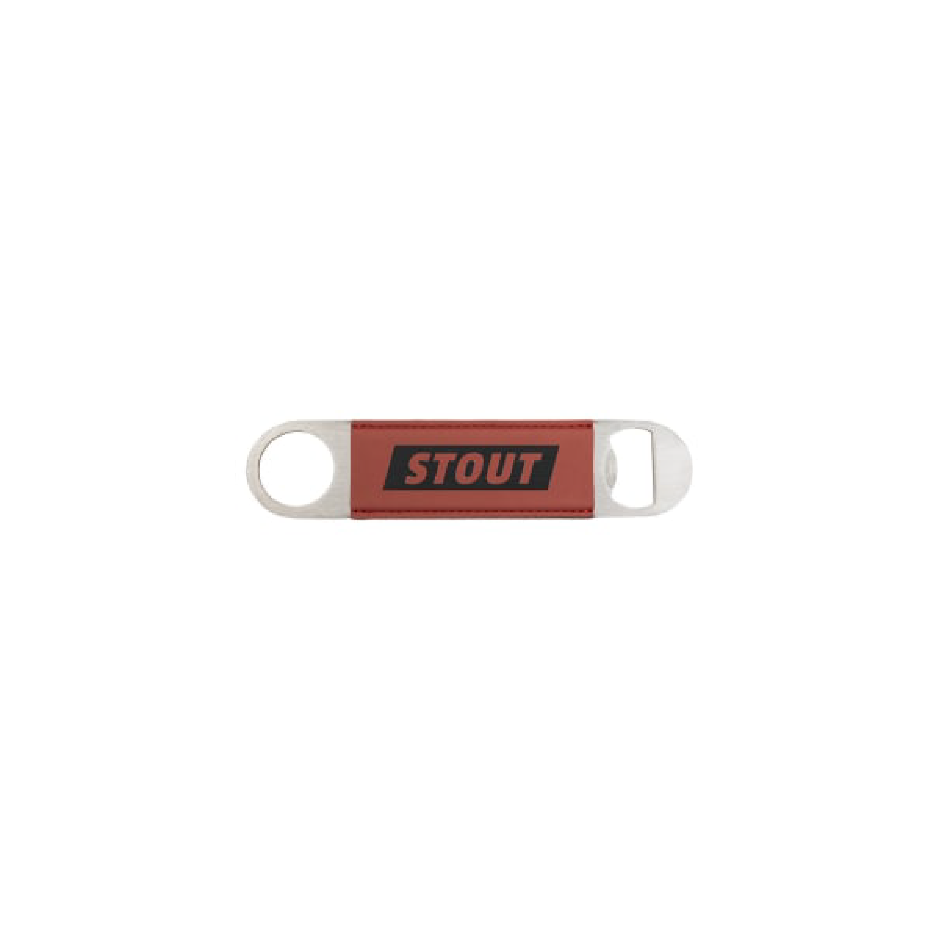 1 1/2" x 7" Bamboo Laserable Leatherette Bottle Opener