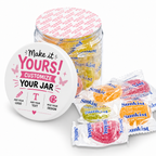 CUSTOM CANDY JAR! 8oz Customized Candy Jar- Upload Your Design & Pick Your Candy!