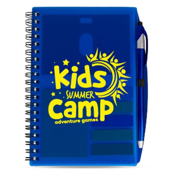 5.5 x 7 Plastic Spiral Journal with Pen