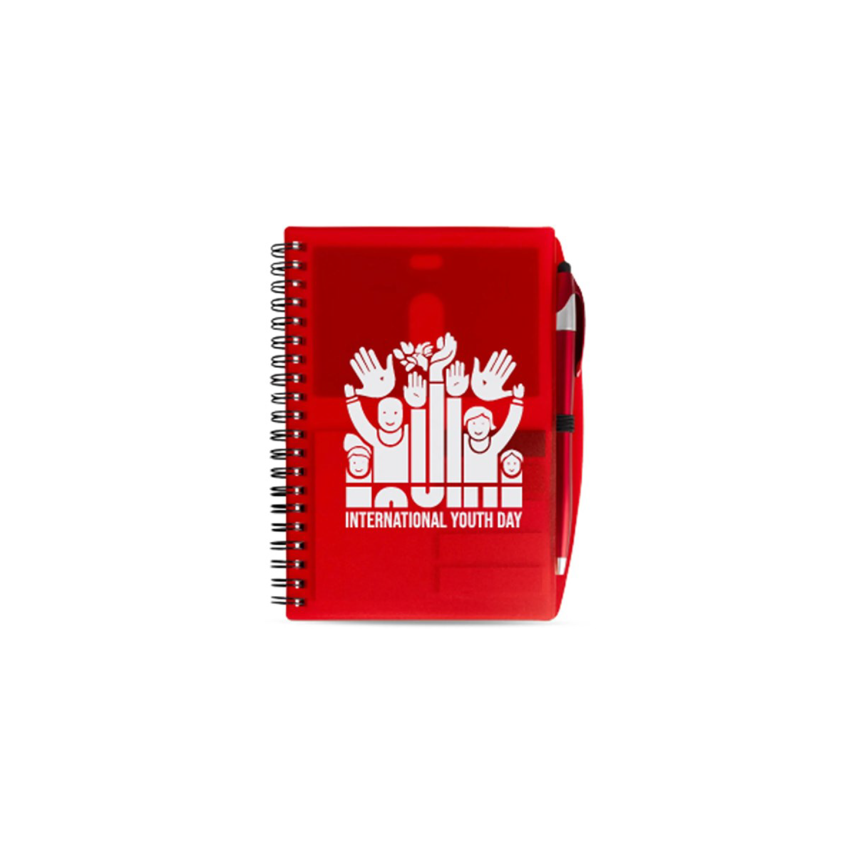 5.5 x 7 Plastic Spiral Journal with Pen